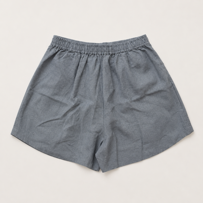 Linen Skorts for Women with pockets- Grey