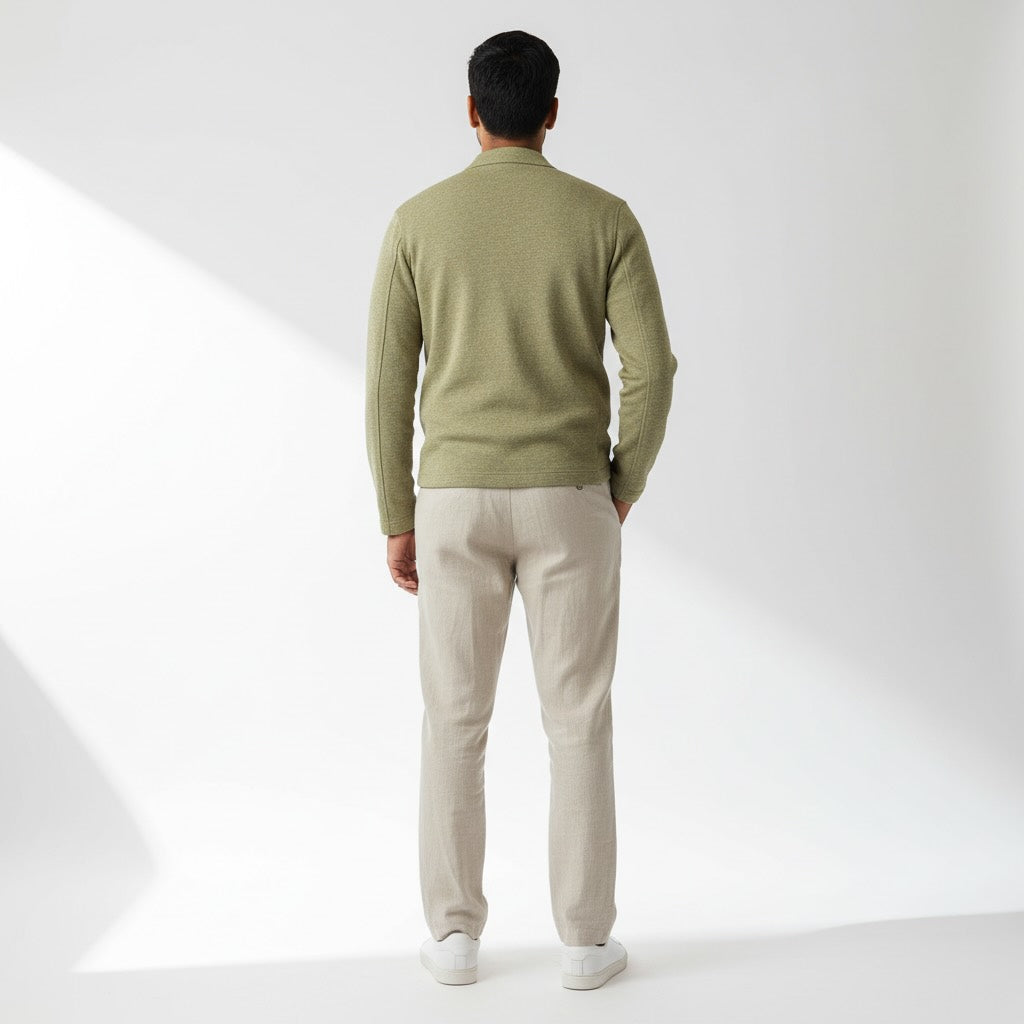 Office Chinos for Men - 100% Premium Linen - Beige