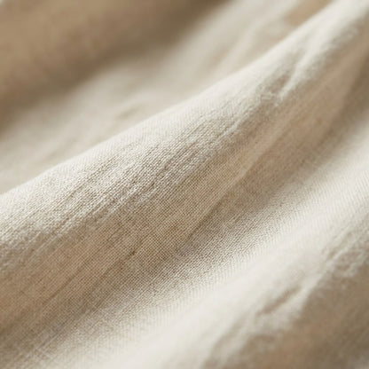 100% Pure Linen Relaxed Fit Pants for Women - Beige