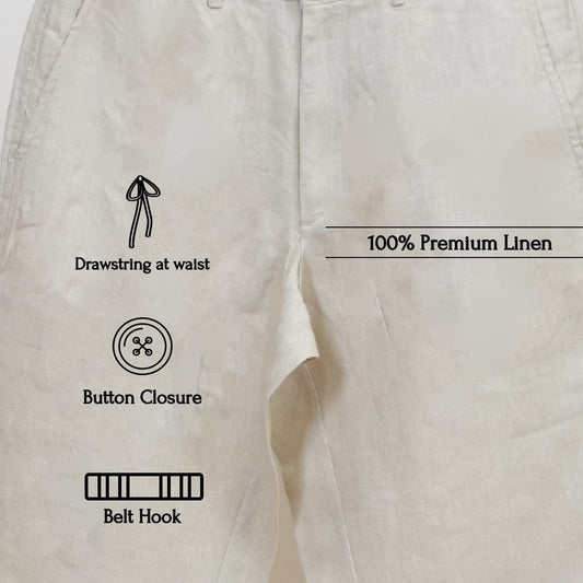 Linen Chinos for Men- White