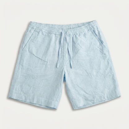 Linen Classic Shorts for Men- Cool Blue
