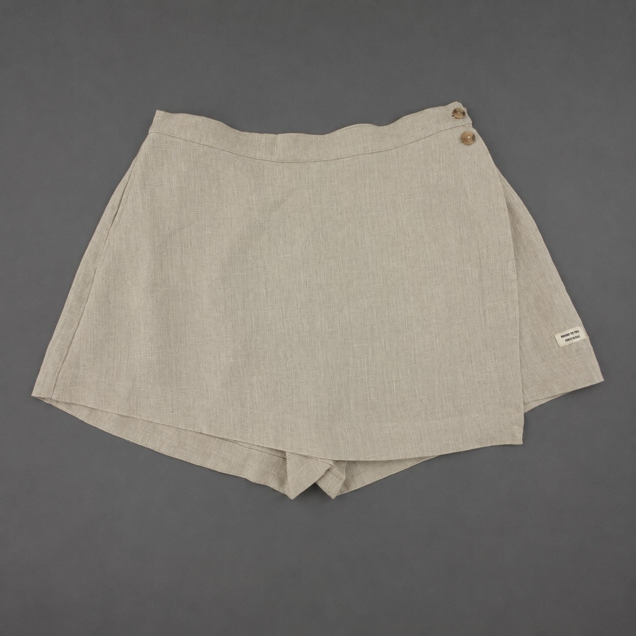 Linen Skorts for Women with pockets- Beige