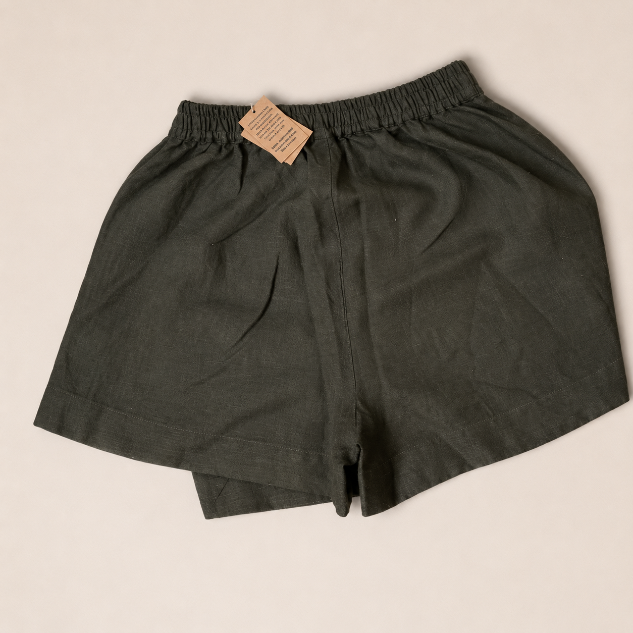 Linen Skorts for Women with Pockets- Olive
