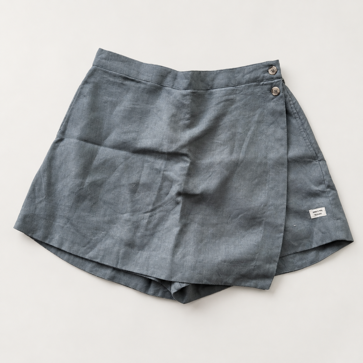 Linen Skorts for Women with pockets- Grey