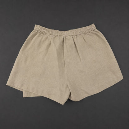 Linen Skorts for Women with pockets- Beige