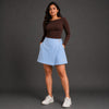 Linen Skorts for Women with Pockets- Sky Blue