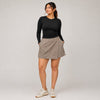 Linen Skorts for Women with Pockets- Taupe