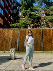 100% Premium Linen Carrot Pant - Women