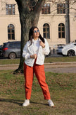 100% Premium Linen Carrot Pant - Women