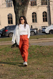 100% Premium Linen Carrot Pant - Women