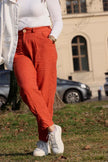 100% Premium Linen Carrot Pant - Women