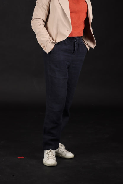 100% Premium Linen Relaxed fit Pants- Women