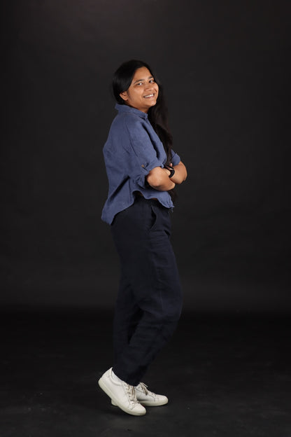 100% Premium Linen Relaxed fit Pants- Women