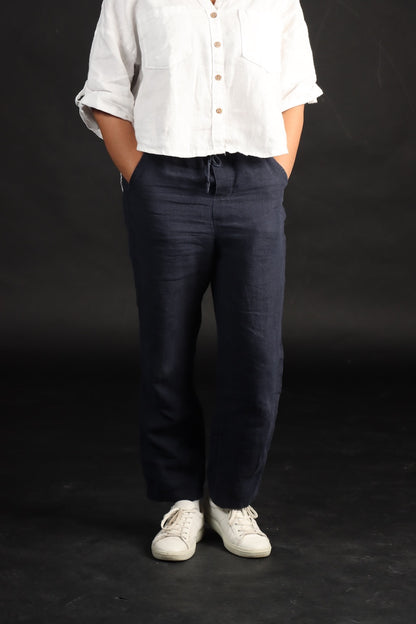 100% Premium Linen Relaxed fit Pants- Women