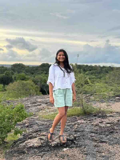 100% Premium Linen Shorts - Women