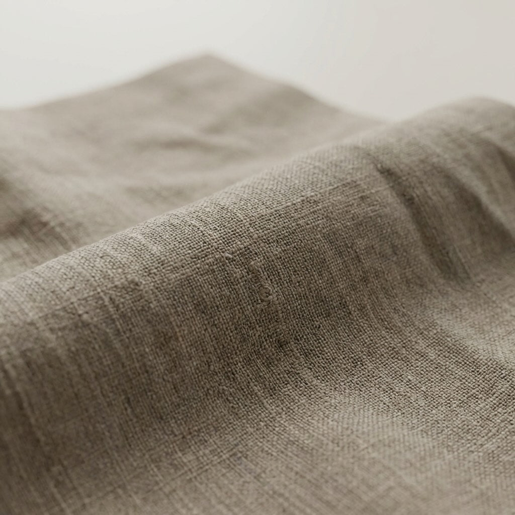 Taupe Premium Linen Classic Shorts for Men