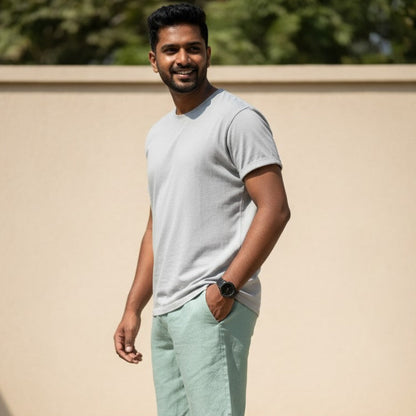 Linen Classic Shorts for Men- Sage