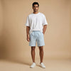 Linen Classic Shorts for Men- Cool Blue