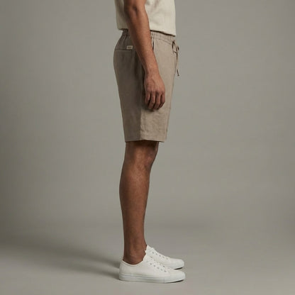 Linen Classic Shorts for Men- Taupe
