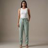 Linen Relaxed Fit Pants for Women- Sage