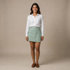 Linen Skorts for Women (Rimore X Sara)- Sage