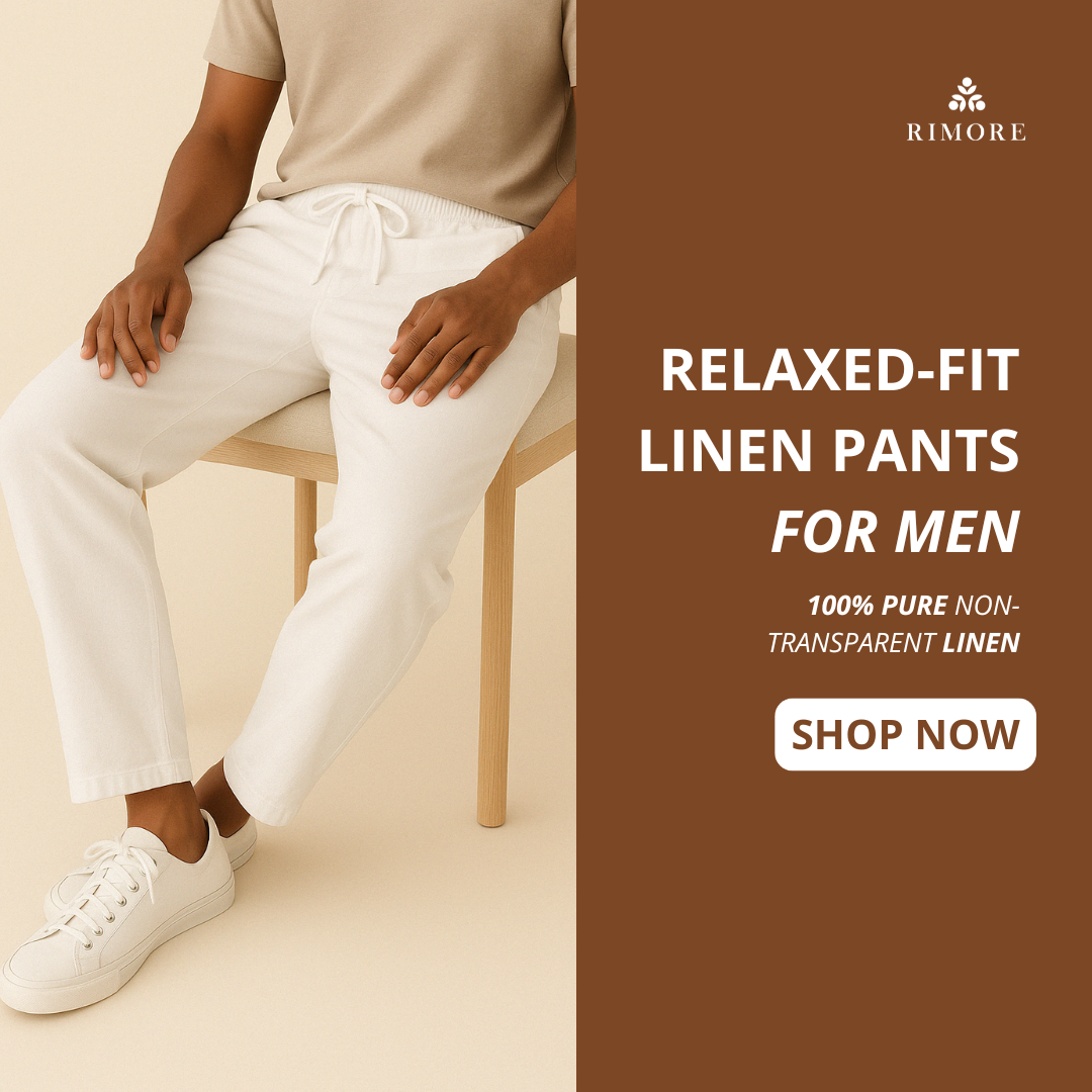 100% Premium Linen Relaxed fit pants- Men's Linen pants