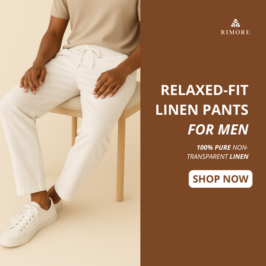 100% Premium Linen Relaxed fit pants- Men's Linen pants