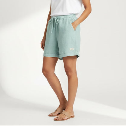 Linen Shorts for Women- Sage