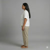 Open Collar Half Sleeve Linen Shirt - Women - White