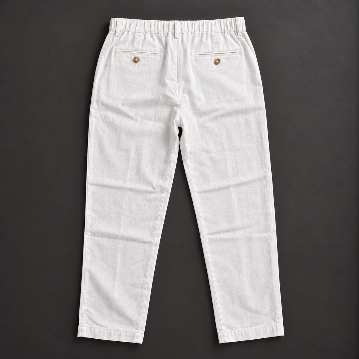 100% Pure Linen Chinos for Men - White