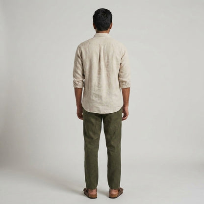 Linen Chinos for Men- Olive