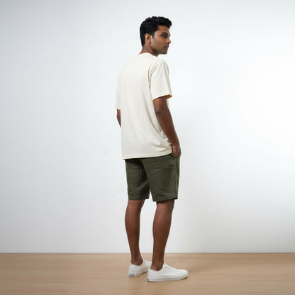 Classic Shorts- 100% Premium Linen - Men's Shorts - Olive