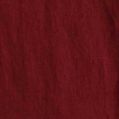 100% Pure Linen Open Collar Half Sleeve Shirt for Women - Maroon