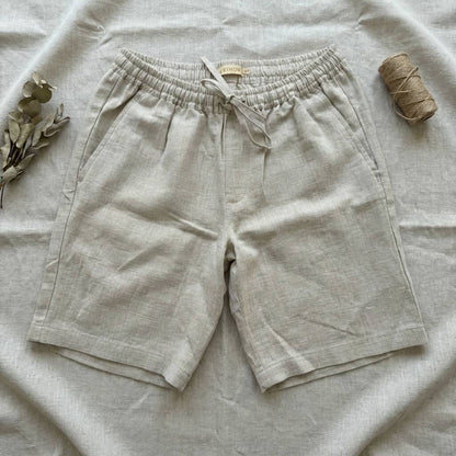 Linen Classic Shorts for Men- Beige