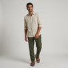 Linen Chinos for Men- Olive