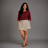 Linen Skorts for Women with pockets- Beige