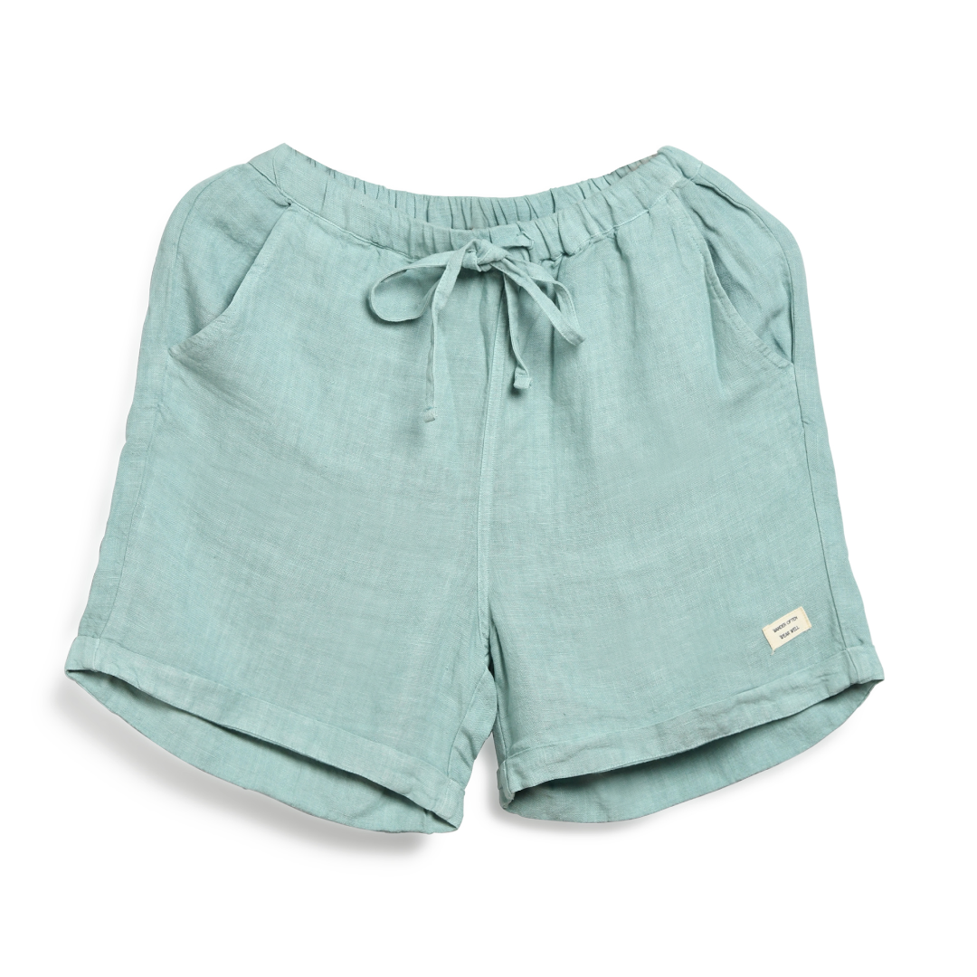 Linen Shorts for Women- Sage